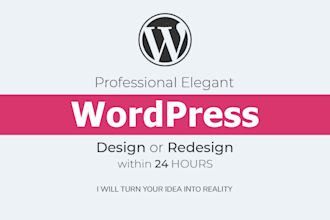 create wordpress website for your business, agency website, website redesign
