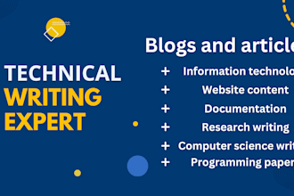 write tech articles, blog posts and technology content