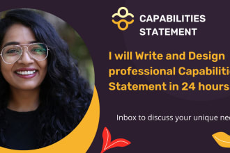 write and design professional capability statement