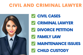 be your lawyer, paralegal in civil, criminal, family, divorce and child custody