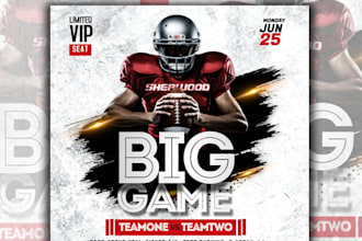 design an advertising sports poster or flyer