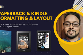 create book cover, layout and formatting