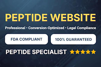 build fda compliant peptide or research peptide website for sales