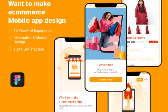 design ecommerce mobile app design with figma