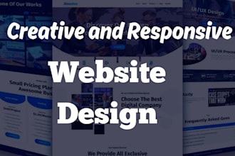 design responsive UI UX website for law firm, barber shop, blog, or business