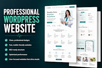 design responsive UI UX website for healthcare, home services wordpress website