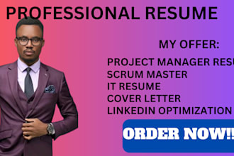 design  scrum master resume, CV, agile, cover letter, linkedin