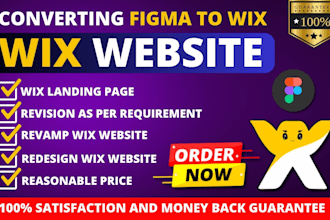 convert figma to  wix website redesign wix ecommerce revamp wix website