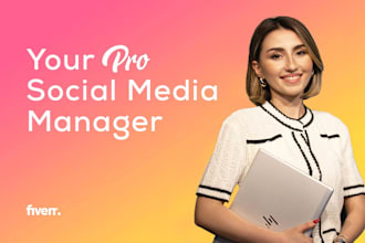 be your social media marketing manager and content creator