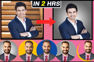 edit retouch business headshot, profile picture and cv photo