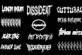 draw black, slam, or death metal logo for your band