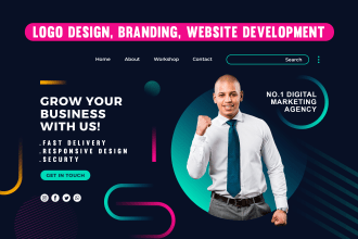 do responsive wordpress website, logo, and brand identity