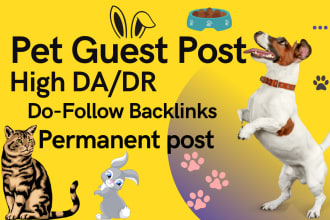 publish article, with a pet guest post or dog guest post, cats