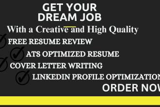 an ats optimized resume, cover letter, and linkedin profile