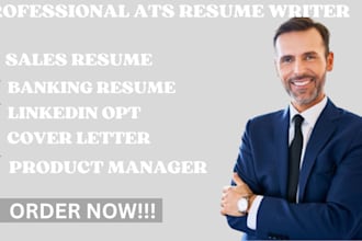 professionally do your sales, marketing resume writing, cover letter