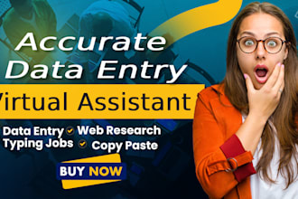 do accurate data entry, copy paste, web research and typing jobs