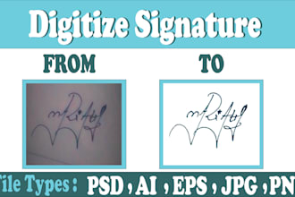 create professional digital signatures from your hand drawn signatures