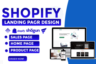 design and redesign shopify landing page by pagefly, gempages