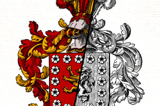 do historical looking design for your coat of arms