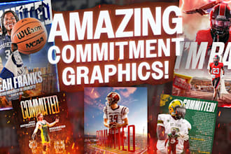 create amazing commitment sports graphics for you