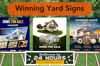 design winning yard sign and political campaign banner