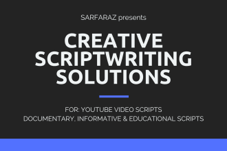 be your professional youtube script writer