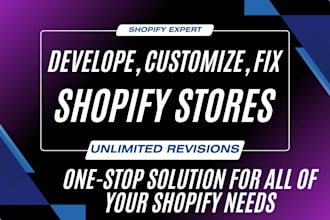 develop, customize and fix shopify websites