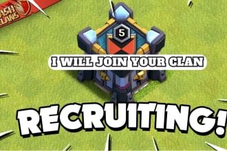 join your clash of clans clan to play wars and recruit