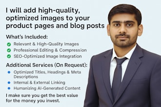 upload add relevant blog images or product pictures to your blog or product page