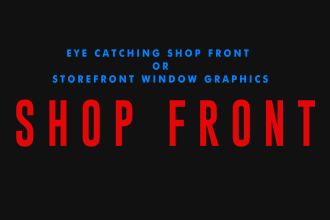 create eye catching shop front or storefront window graphics