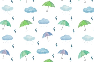 design unique watercolor pattern for fabric and printing