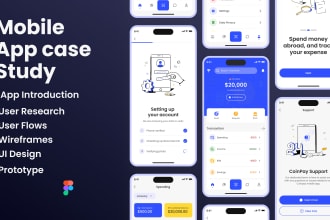 do unique UX UI case study for your app and website designs