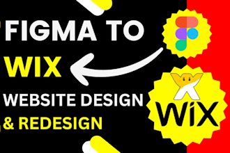 design or redesign figma to wix website