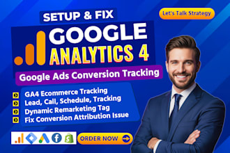 setup google ads conversion tracking, analytics 4, fix ga4 ecommerce conversion