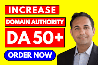 increase domain authority moz da 50 with high quality backlinks