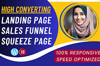 do wordpress landing page design, sales funnel, sales page, squeeze page
