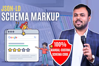 write manual json ld schema markup for rich snippet