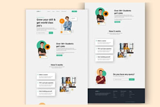 create responsive landing page, elementor landing page