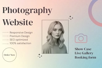 create premium photography website or photographer portfolio