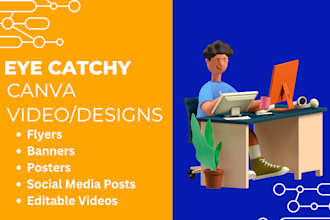 make canva video, posts, flyers, banners for you