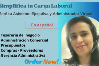 be your executive assistant and virtual administrator in spanish