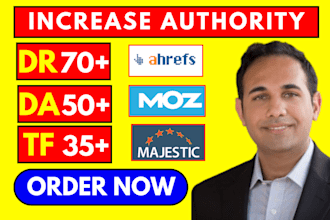 increase domain rating ahrefs DR moz da domain authority majestic tf