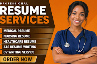 write professional healthcare resume, nursing CV and medical resume