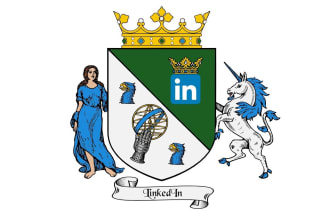 create gorgeous logo for a heraldic regal, family crest, coat of arms for you