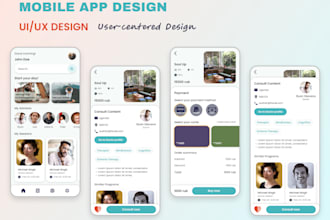 design mobile app pages UI UX for your amazing projects