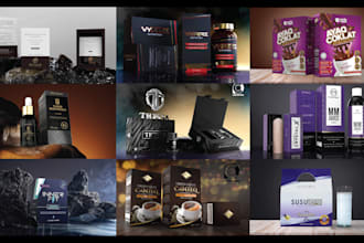 create mailer box design, amazon product packaging design with 3d mockup