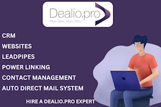 design dealio pro website, contact management, auto mail