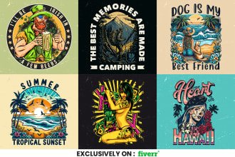 create unique custom retro vintage graphic typography tshirt