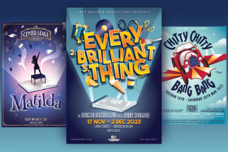 illustrate a pro poster for festivals, films or theatre