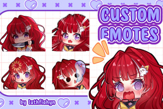 make custom cutest twitch emotes for twitch, discord